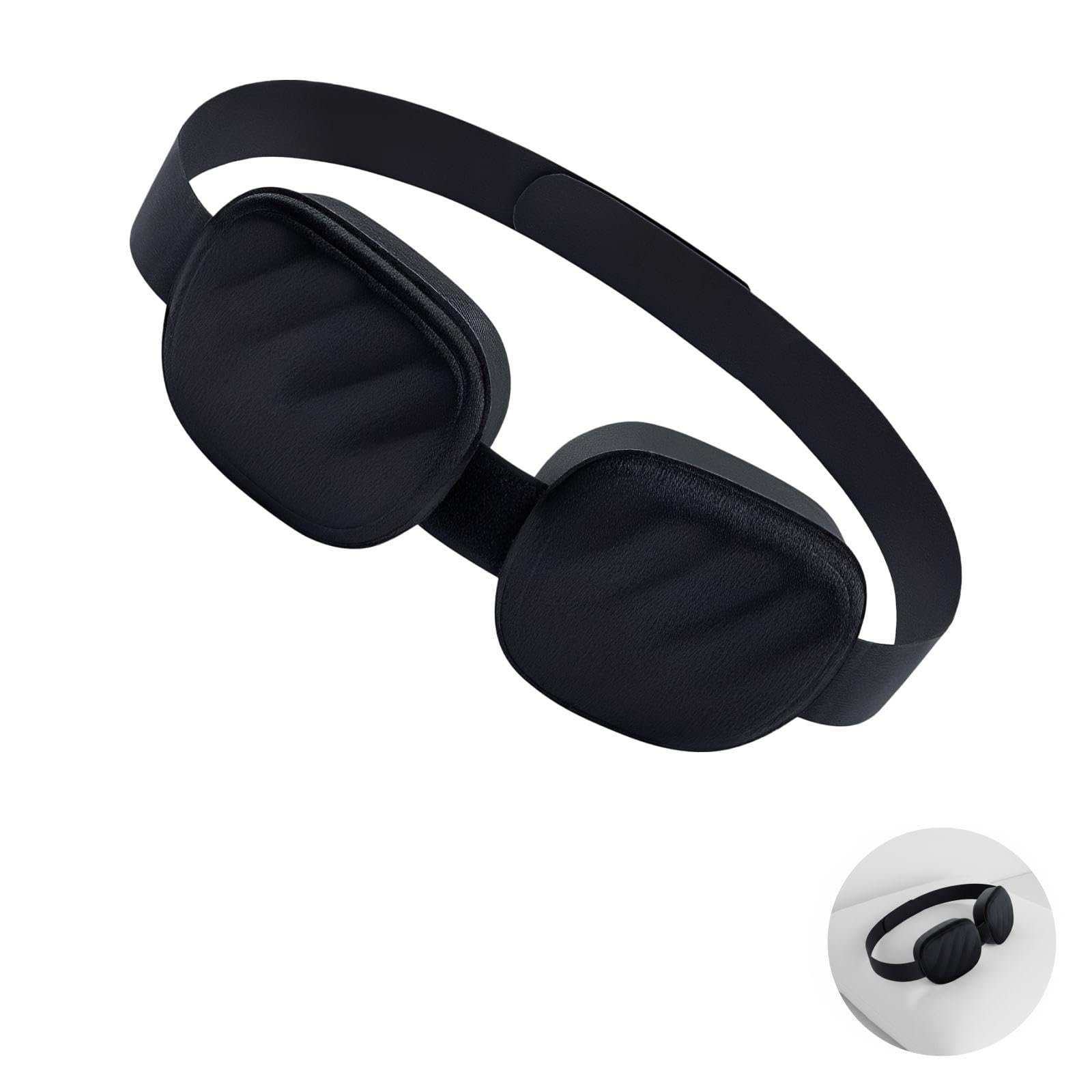 Masque de sommeil occultant 3D, coques mobiles, réglable, 6,7 x 2,9 x 0,8 in, cache-yeux doux et confortable pour hommes et femmes, voyage, sieste, travail de nuit, avec étui de rangement