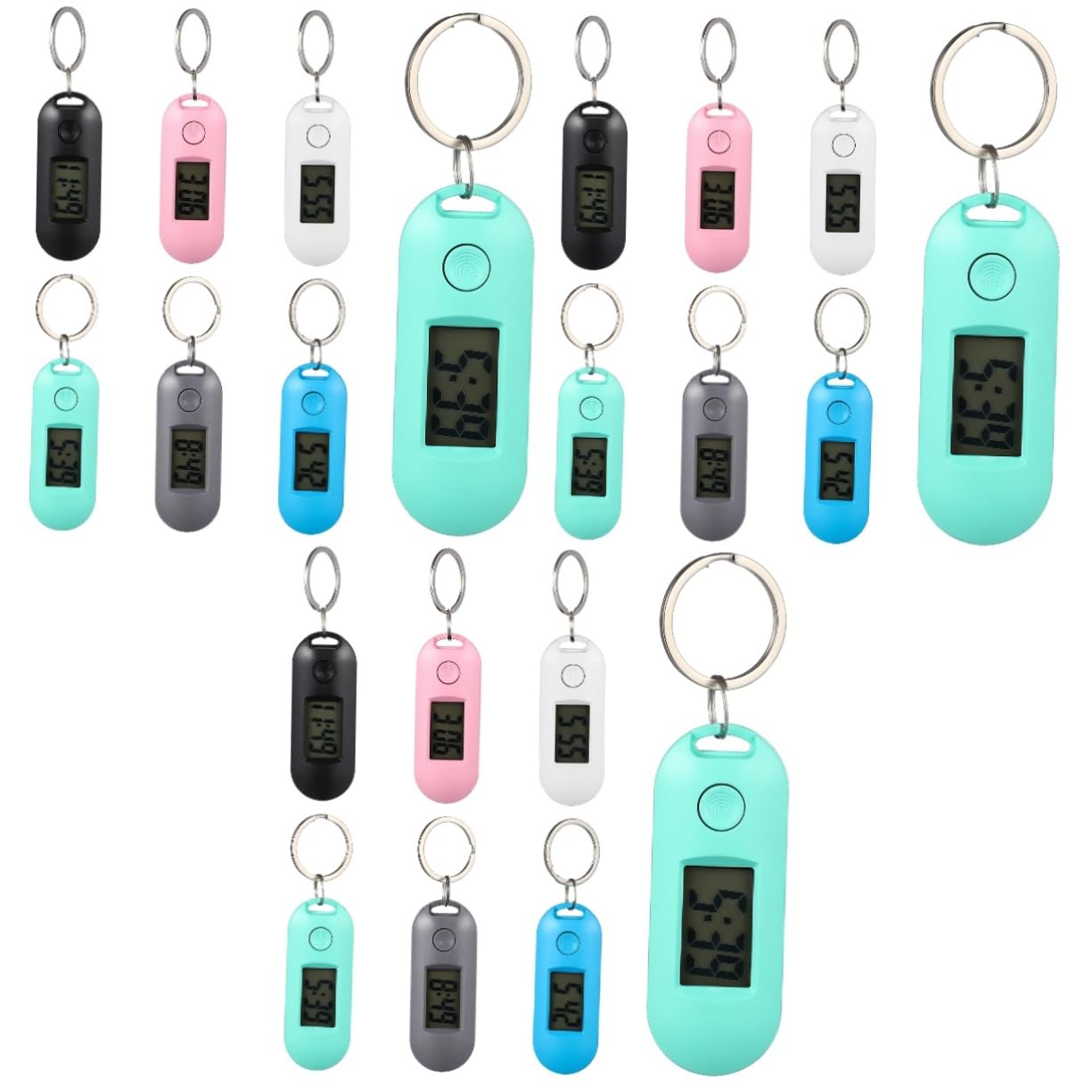 NUOBESTY Relojes De Silenciosos Luminiscentes Verde Azul Negro Rosa Gris para Estudiantes Exámenes Y Piezas X 3