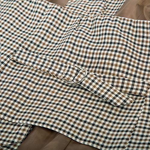Women Vintage Slim Fit Vest Waistcoats Plus Size Suit Vest Top For Business Office(Plaid,2Xl) #TOP4