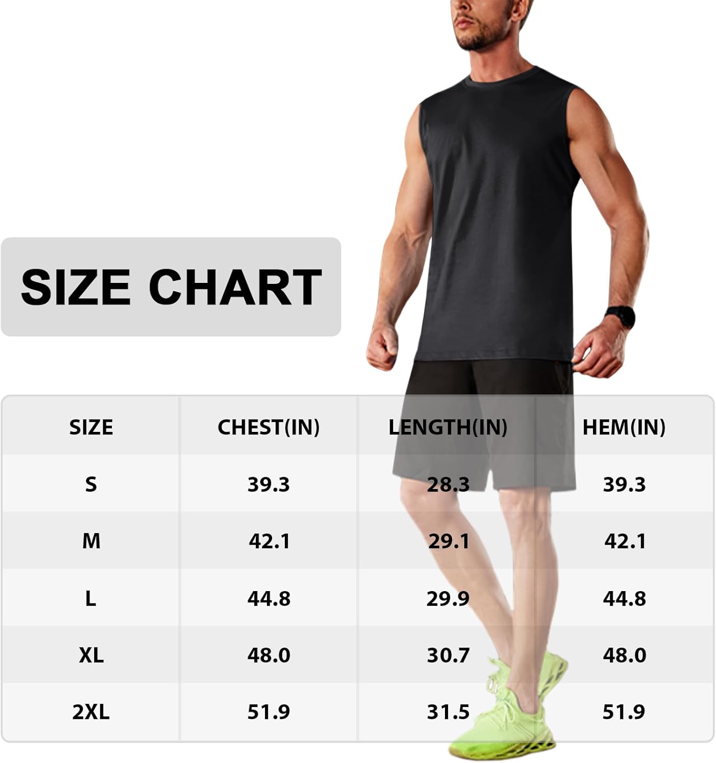 MAGNIVIT Men's Cotton Tank Tops Workout Gym Moisture Wicking T Shirts Muscle Athletic Sleeveless Top - Image 7