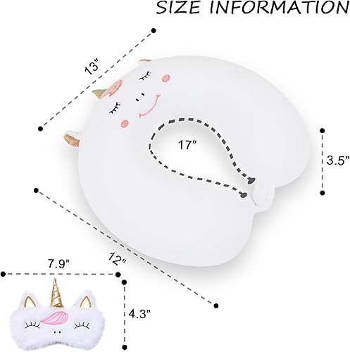 Vista 98 de Sexysamba Reposacabezas y almohada de cuello de dibujos animados para niños y niñas, adolescentes, accesorios de viaje para avión, automóvil