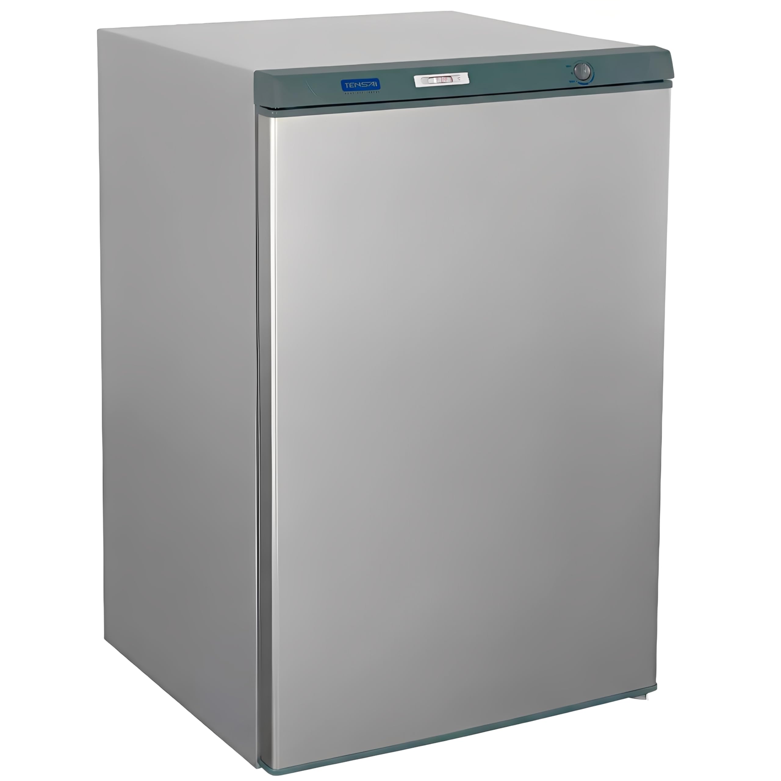 MBH - Nevera mini profesional INOX de 142 litros con 3 estantes bajo encimera para hostelería. Armario frigorífico industrial pequeño bajo mostrador de acero inoxidable para bar y restaurante.