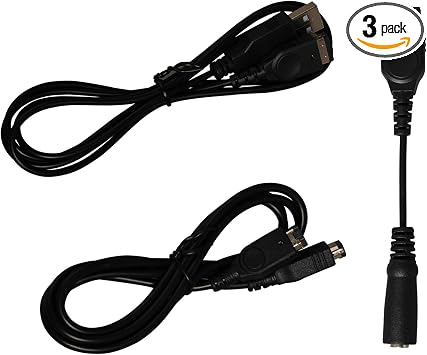 GBA SP Link Cable GBA SP Charger Cable GBA SP Headphone Adapter USB Charging Cable 3.5MM Headphone Earphone Jack Adapter 2 Player Game Link Cable for Gameboy Advance SP