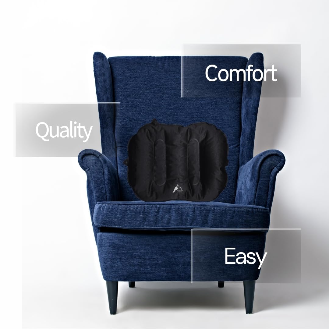 Coussin de soutien lombaire gonflable portable pour voyage : avion, voiture, chaise de bureau | coussin lombaire gonflable