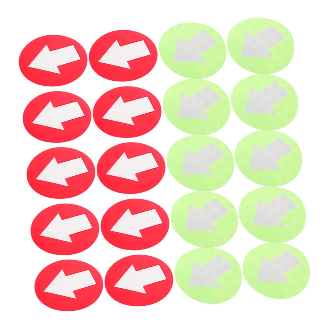 Toyvian Reflektierende Pfeilmarkierungen wasserdichte PVC Richtungshinweise Für Outdoor Camping Und Treppenbereiche Selbstklebend Und Installieren