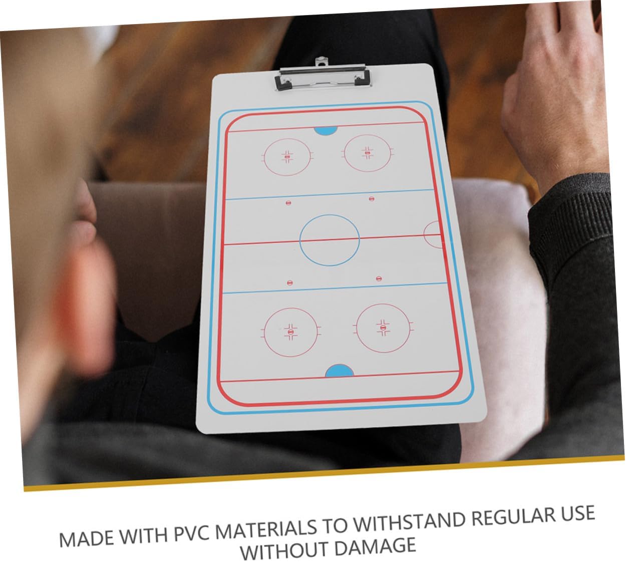 2Pcs Hockey Planning Clipboard Dry Erase Board for Training Competition Durable Board for Ice Hockey Basketball Soccer and More