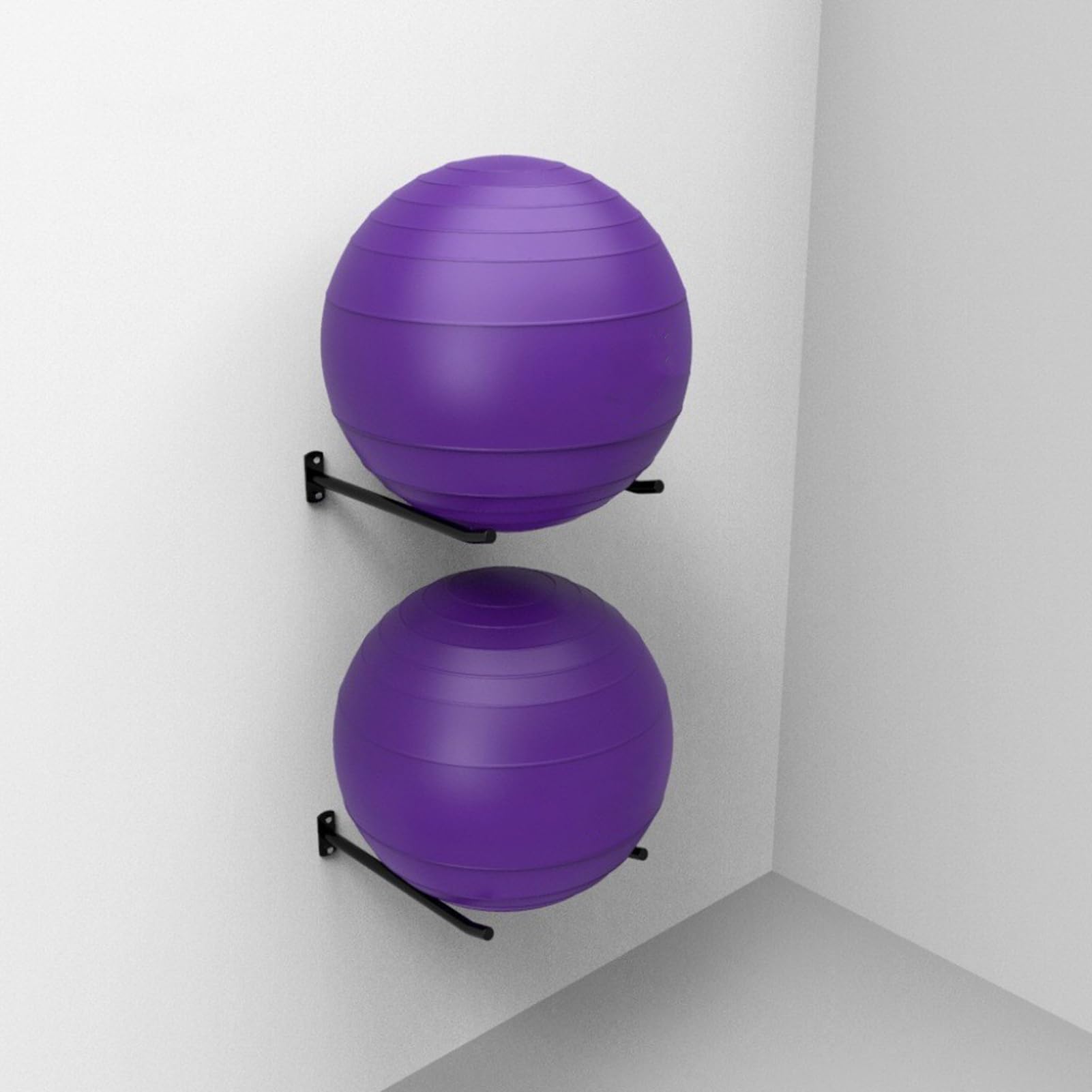 Soporte de pared para bolas de yoga, 2 uds, 39x4x10 cm, 30 kg, organizador de almacenamiento