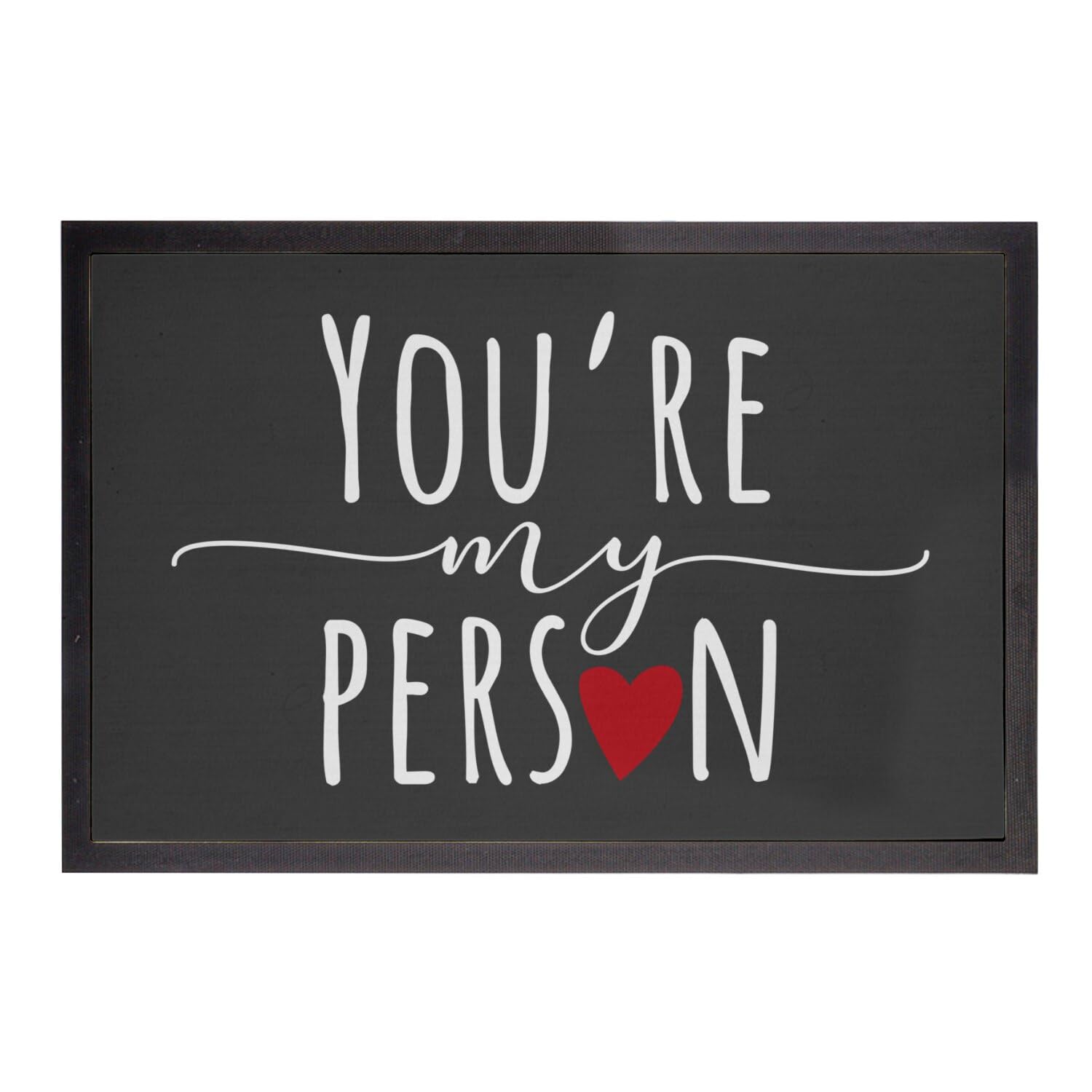 Paillasson noir célébration amour You're My Person pour jeunes mariés