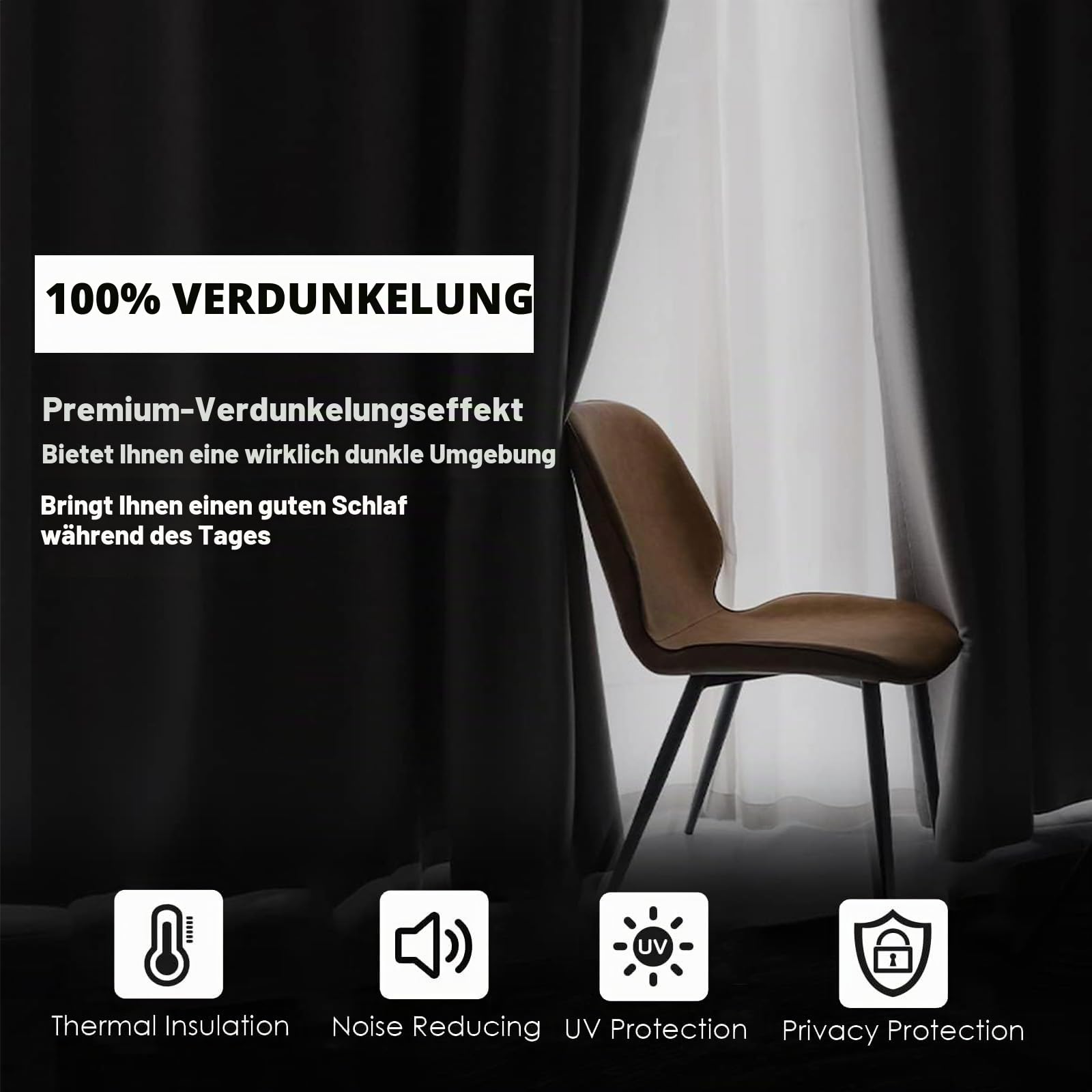 BellaHills 100% Gardinen mit Kräuselband Blickdicht Vorhang Kälteschutz Verdunklungsvorhänge Gardinen Wohnzimmer, Schallschutz Vorhang 2er Set H245 x B140 cm, Natur