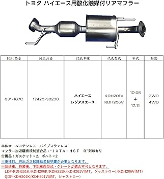Amazon | 辻鐵工所(HST) トヨタ ハイエース用 触媒付