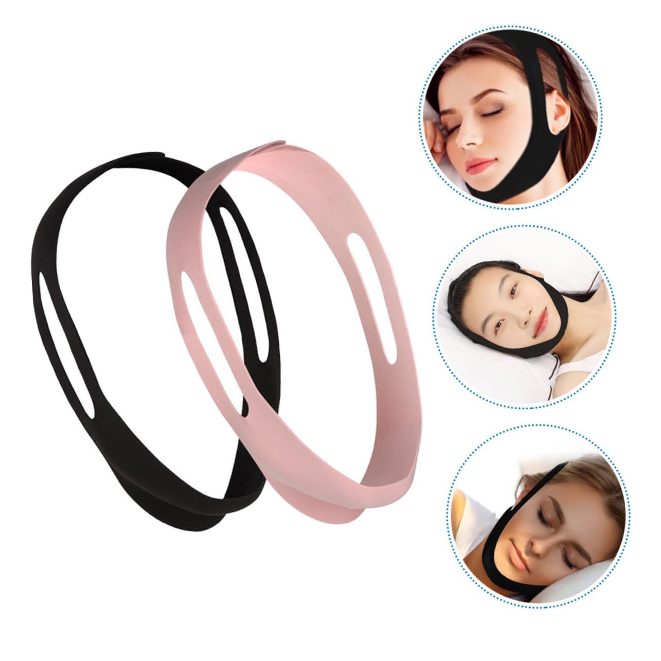Beaupretty 5 Juegos Correas De Cadena Deje De Roncar Dejar De Roncar Stop Ronquidos Conveniente Correa Para Roncar Correa De Barbilla Para Hombres Tejido Elástico 2 Piezas * 5