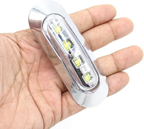 Miniatura 7 de 10 unidades TMH 36 pulgadas sumergibles 4 LED claro lente blanco lateral LED marcador 10  30 V CC luces de marcador de remolque luz de marcador