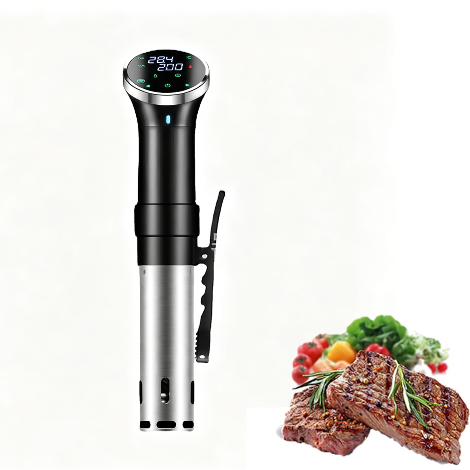 Máquina Sous Vide, Cocedor Precisión Sous Vide De 1100 W, Control Preciso Temperatura Y Tiempo, Circulación De Agua 23 L Y Calentamiento Rápido para Comidas Gourmet Sin Esfuerzo