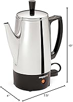 Vista 5 de National Presto Ind 02822 Cafetera eléctrica de acero inoxidable, 6 tazas., talla única , Plateado