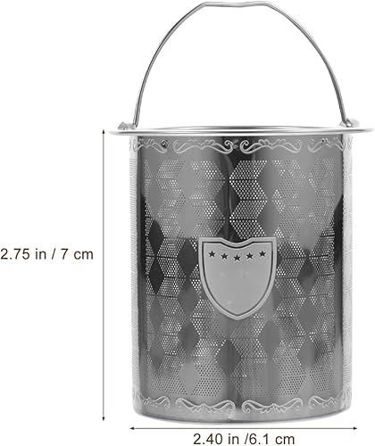 Miniatura 2 de Luxshiny 3 coladores de té para tetera de té suelta de repuesto de malla de acero inoxidable filtro infusor de té 2.8 in filtro de cesta de té para