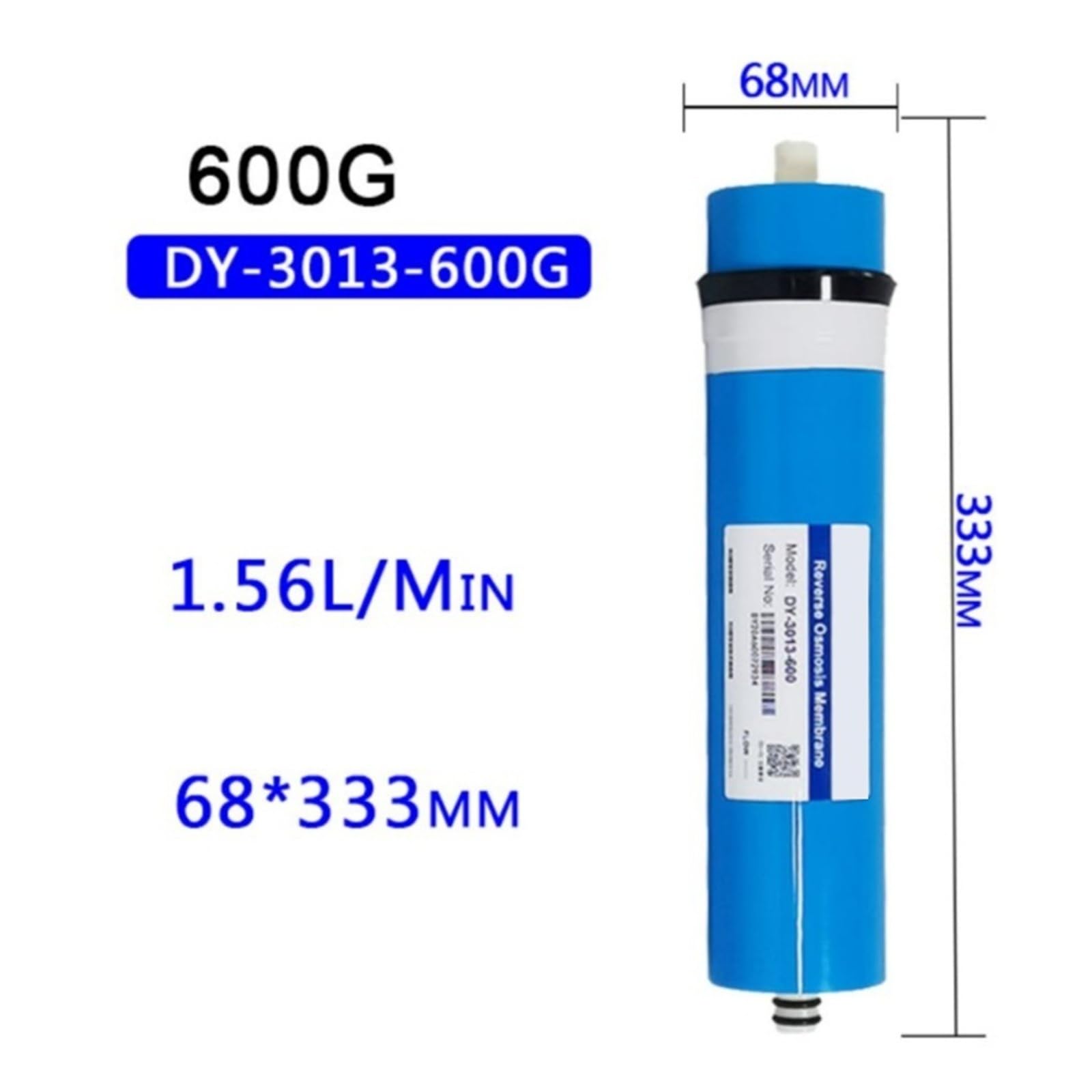 Filtro a membrana RO 600Gpd 3013-600G di ricambio for sistema di purificazione dell'acqua potabile RO sottolavello