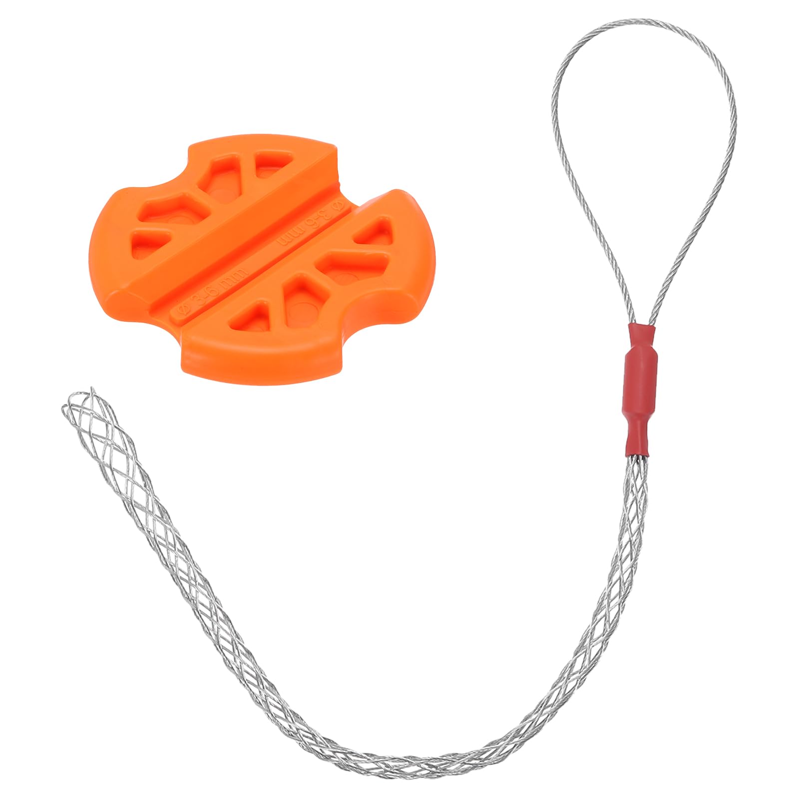 MECCANIXITY Cable Pulling Grip for 9-12mm/0.35-0.47 Inch Cable 0.4m/1.3FT/15.7 Inch Wire Mesh Puller Socks Grip Anti-slip Single Head Galvanizing Steel Wire Grips Net Cover Smooth(Silver)