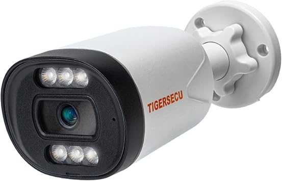 TIGERSECU Add-On Ultra HD 5MP PoE IP Security Camera, IP66 Weatherproof, Two-Way Audio, for use Exclusively 5MP NVR DVR Security CCTV System