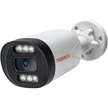 TIGERSECU Add-On Ultra HD 5MP PoE IP Security Camera, IP66 Weatherproof, Two-Way Audio, for use Exclusively 5MP NVR DVR Security CCTV System
