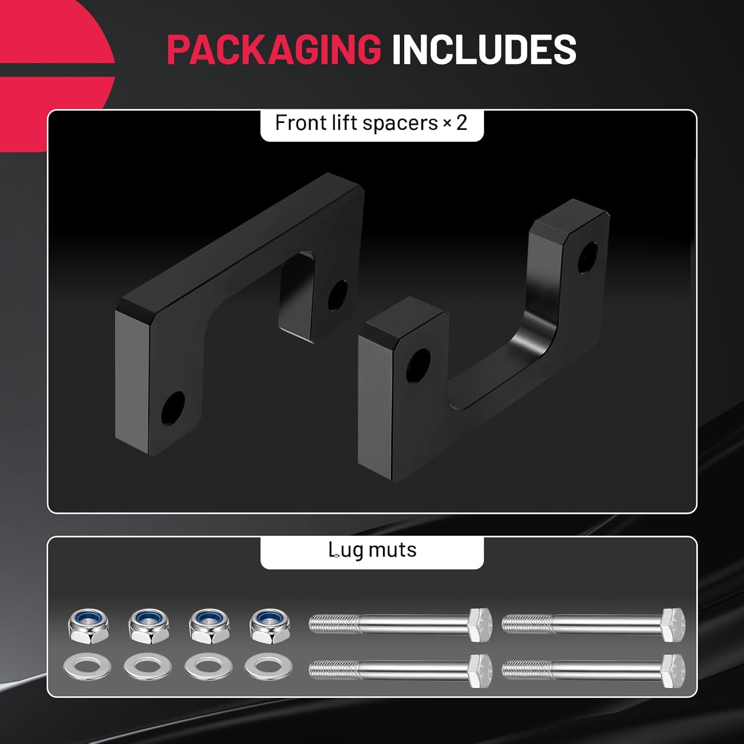 BDFHYK 1" Front Leveling Lift Kits, Suspension Spring Strut Spacer Lift Spacers Compatible with Chevrolet Silverado 1500 for GMC 1500 2007-2019, 6061-T6 Aluminum