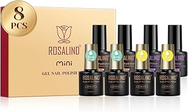 ROSALIND Base e Top coat Semipermanente Unghie, 8 Pezzi Primer e Disidratato Set Soak Off UV LED Nail Art Manicure Kit