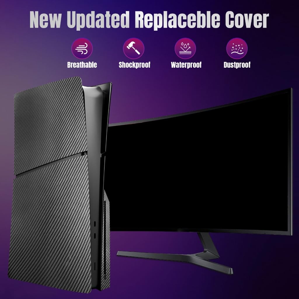 Funda protectora para consola de juegos a prueba de polvo para versión de disco delgado