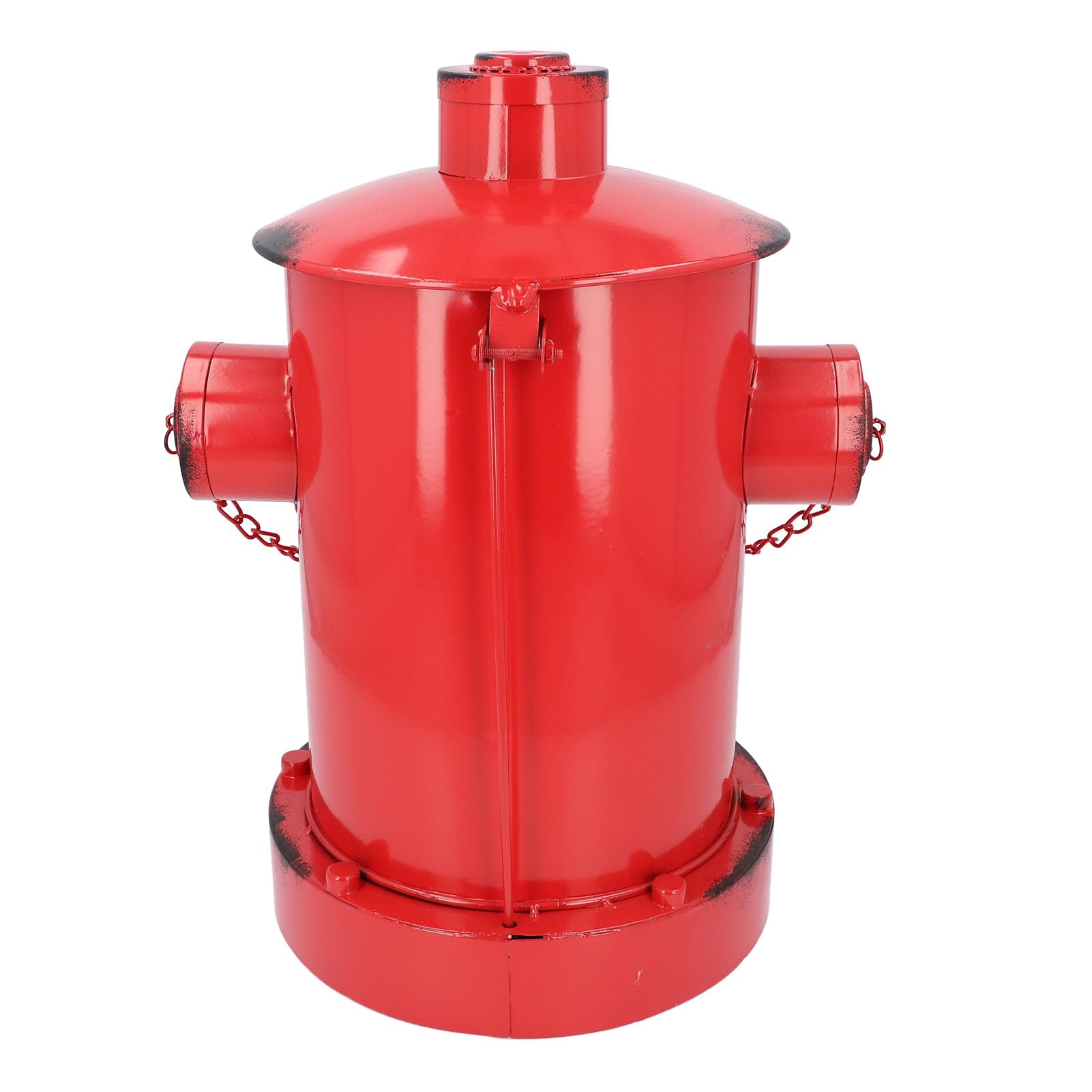 Bote de Basura para Boca de Incendios, Cubos de Basura de Hierro Decorativos de Estilo Industrial Retro para Interiores y Exteriores con Cubo para Jardín, Hogar y Cocina (Rojo)