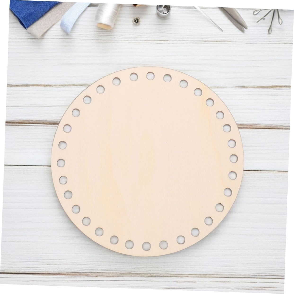 Angoily 4pcs Wooden Embroidery Hoop Frame Durable Crafting Supplies for DIY Cross Stitch Crochet Basket Bases and Needlework Projects Natural Wood Design