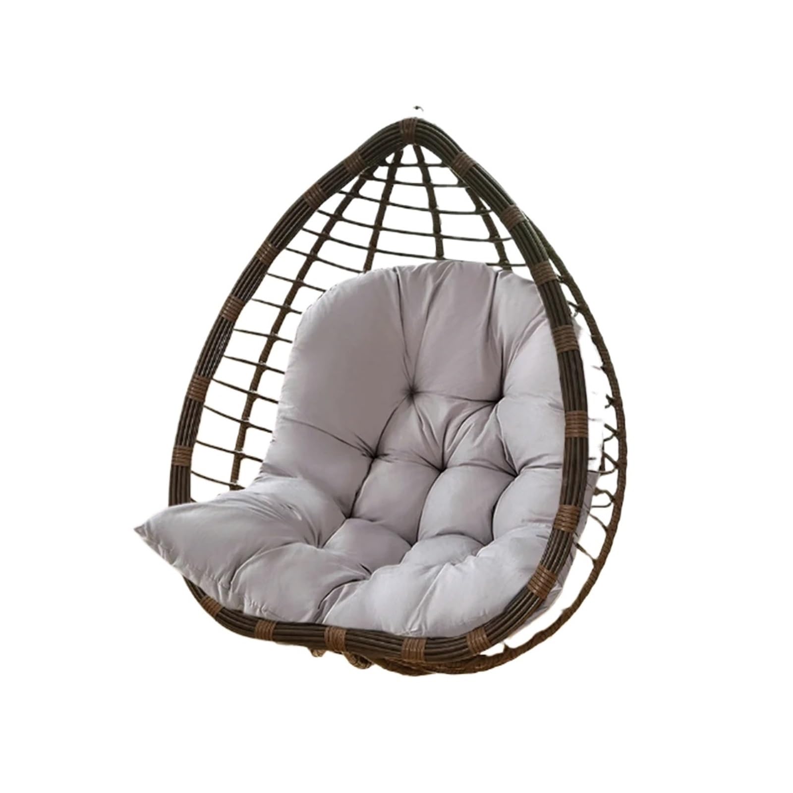 MFWHEFJ Egg Chair Cushion Hanging Egg Swing Chair Replacement Seat Pad Cushion(Light Grey)