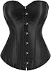 FZYLQY Women Satin Corsets Top Lace Up Boned Overbust Corset bustier Body Shaper Bustier Plus Size Cincher Overbust Bustiers