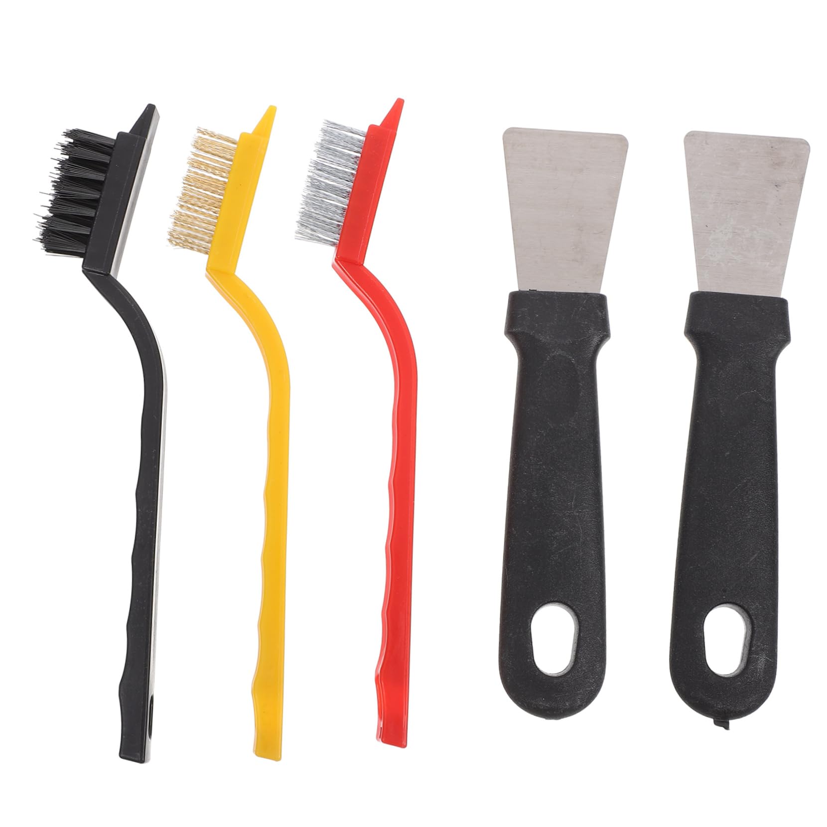 Anneome 1set Crevice Cleaning Brushes for Kitchen and Bathroom and Cooktop Brushes Ergonomic Handle for Hard Reach Areas Tool Kit