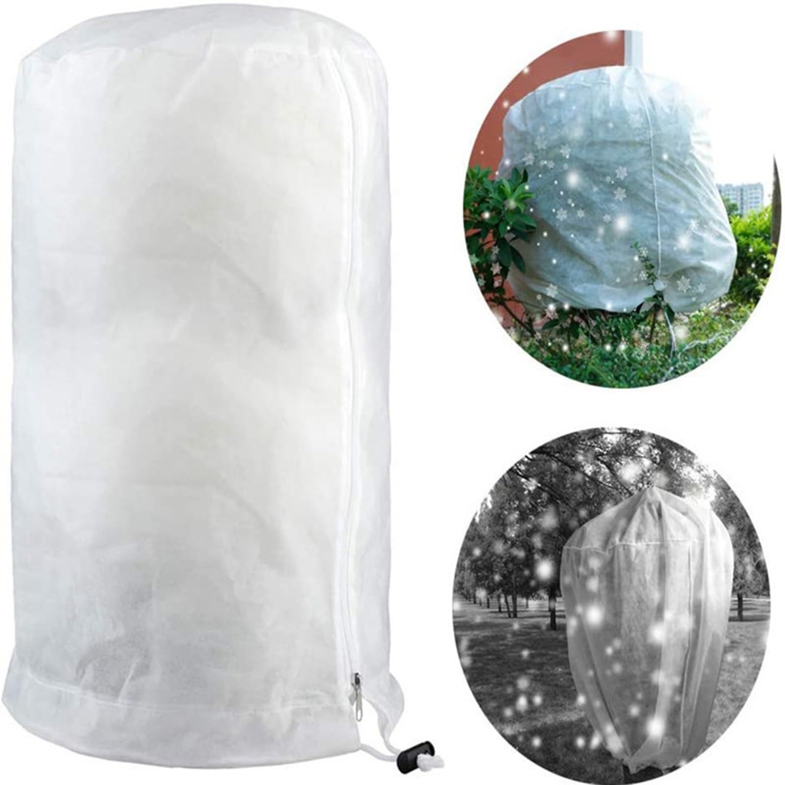 Cubiertas botánicas para protección de plantas de invierno, reutilizables, con cremallera y cordón, ideal para árboles y arbustos
