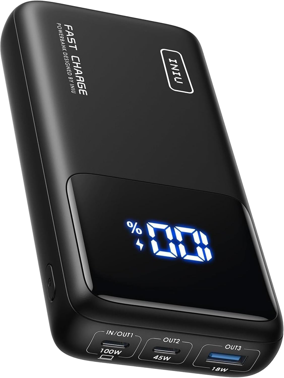 Product image of INIU Laptop Power Bank, 100W 25000mAh Powerbank USB-C Input&Output, Klein Externe Handyakkus Kompatibel mit MacBook, Surface, iPad, Fire TV Stick, Camera, DJI, iPhone 18 16 15 14, Reise, Wandern, Büro