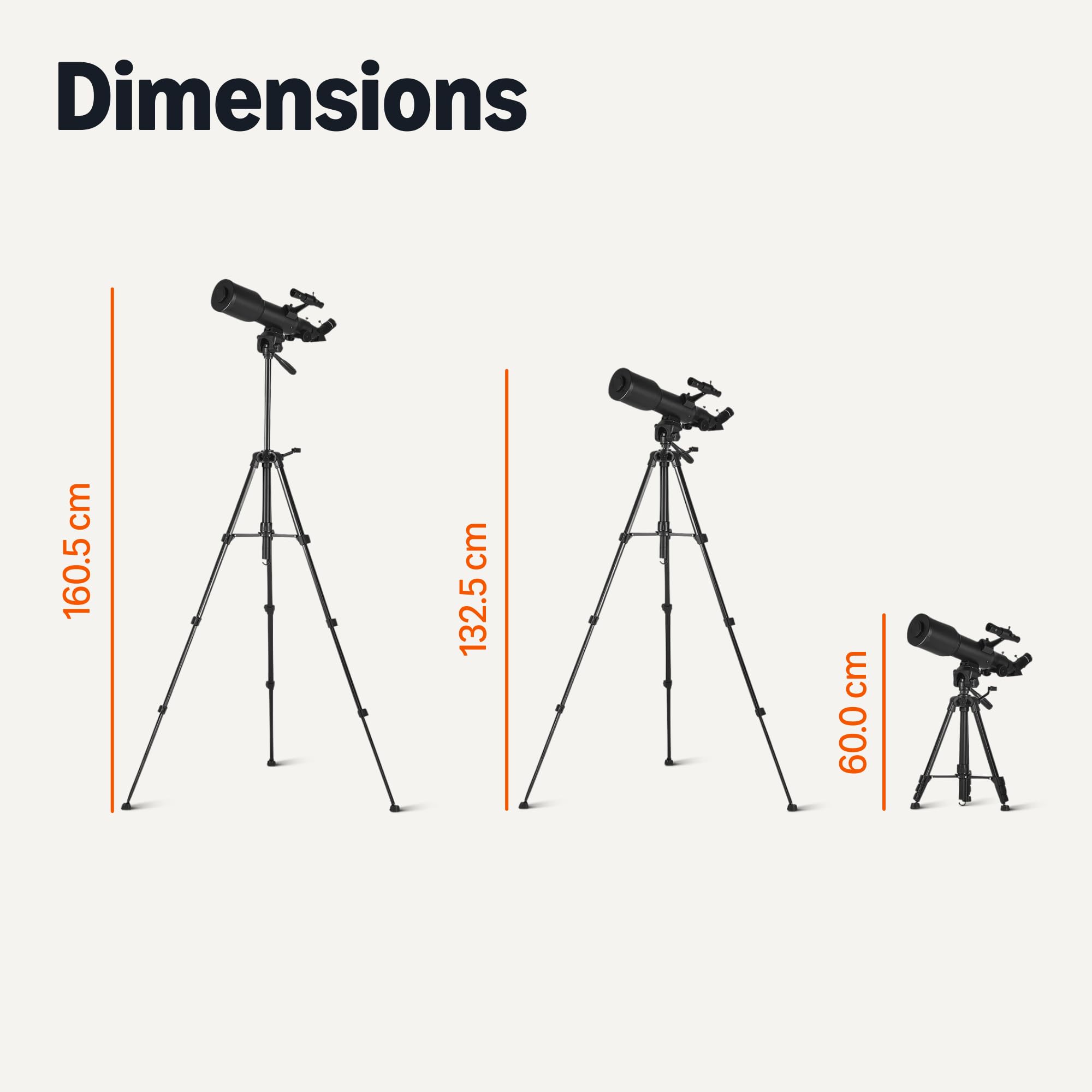 Amazon Basics Télescope, Ouverture 70 mm, Montage AZ 400 mm, Portable avec Trépied, Support de Téléphone, Sac, Noir