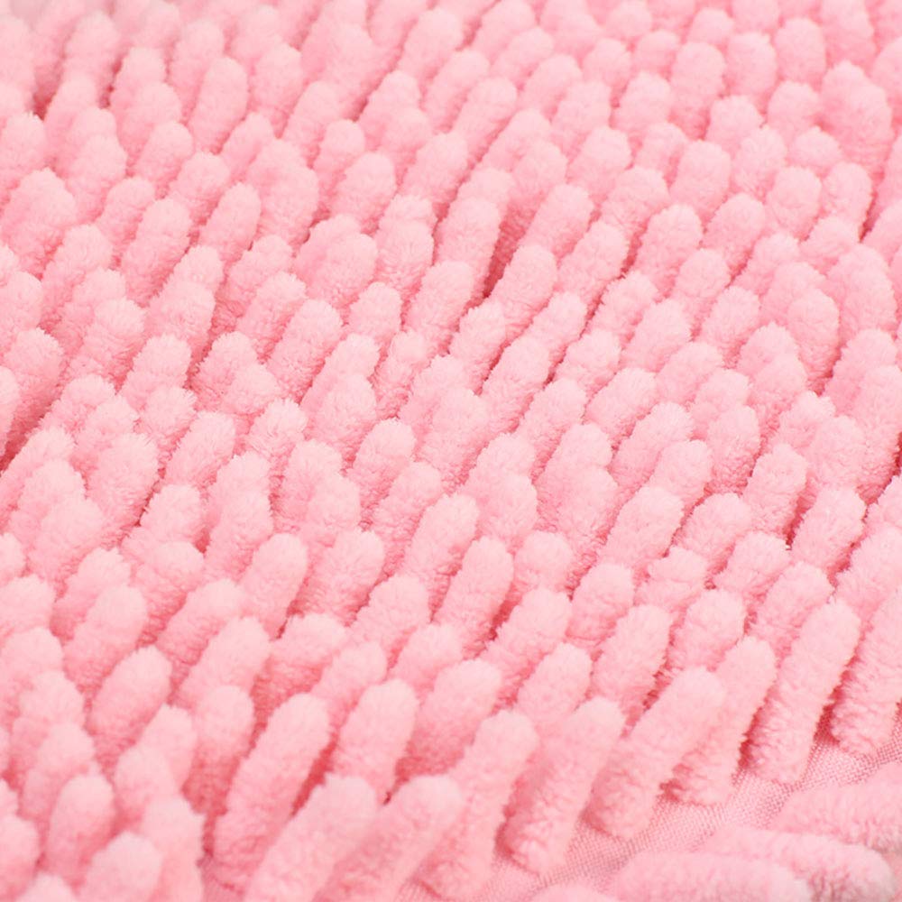 Serviette de Bain Absorbante pour Animaux Serviette en Microfibre Chenille pour Petits Moyens Chiens et Chats 46x20cm