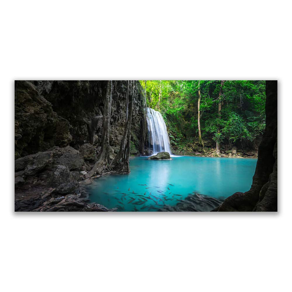 Lac cascade nature Tulup pour transformer un mur vide en paysage apaisant 140x70