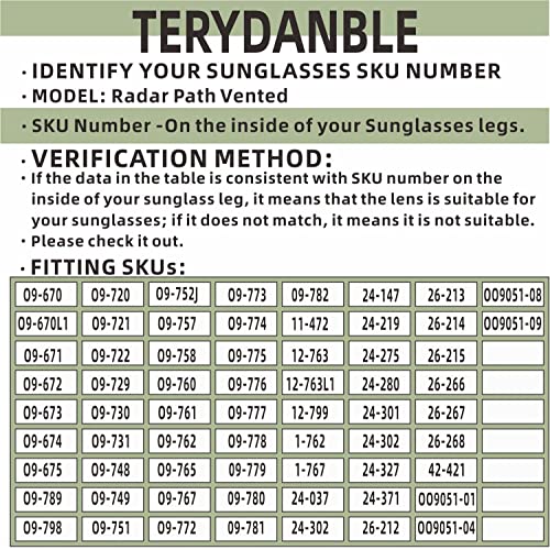 Lentilles pour Oakley Radar Path Vented x5 couleurs de rechange interchangeables - 6