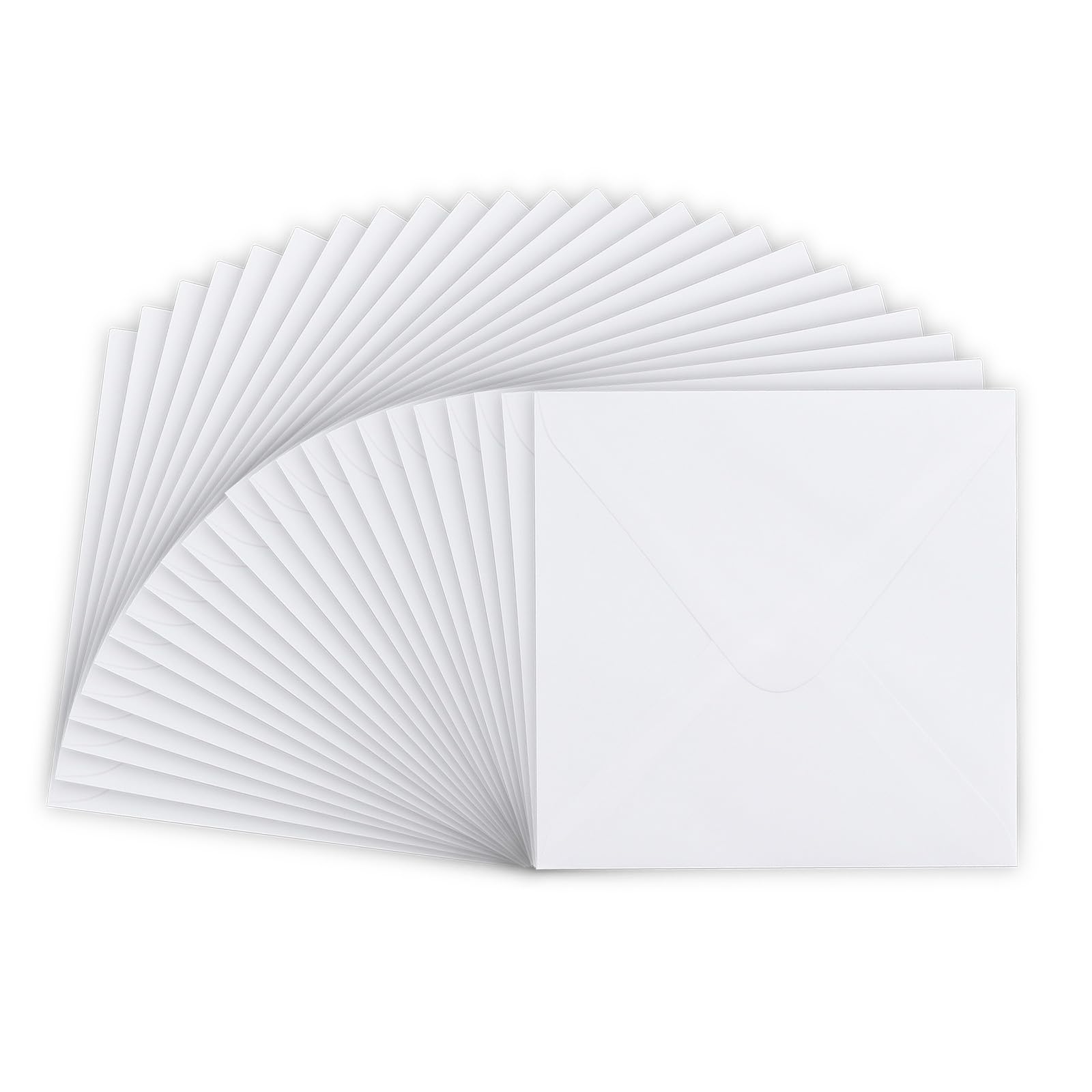 Florence Envelopes White 120 GMS, Envelopes to Peel and Seal, 5.51 x 5.51 Inch, Luxuy Texture