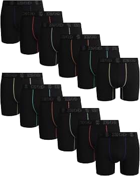 IZOD Mens Underwear Boxer Briefs - 12 Pack Ultra Soft Stretch
