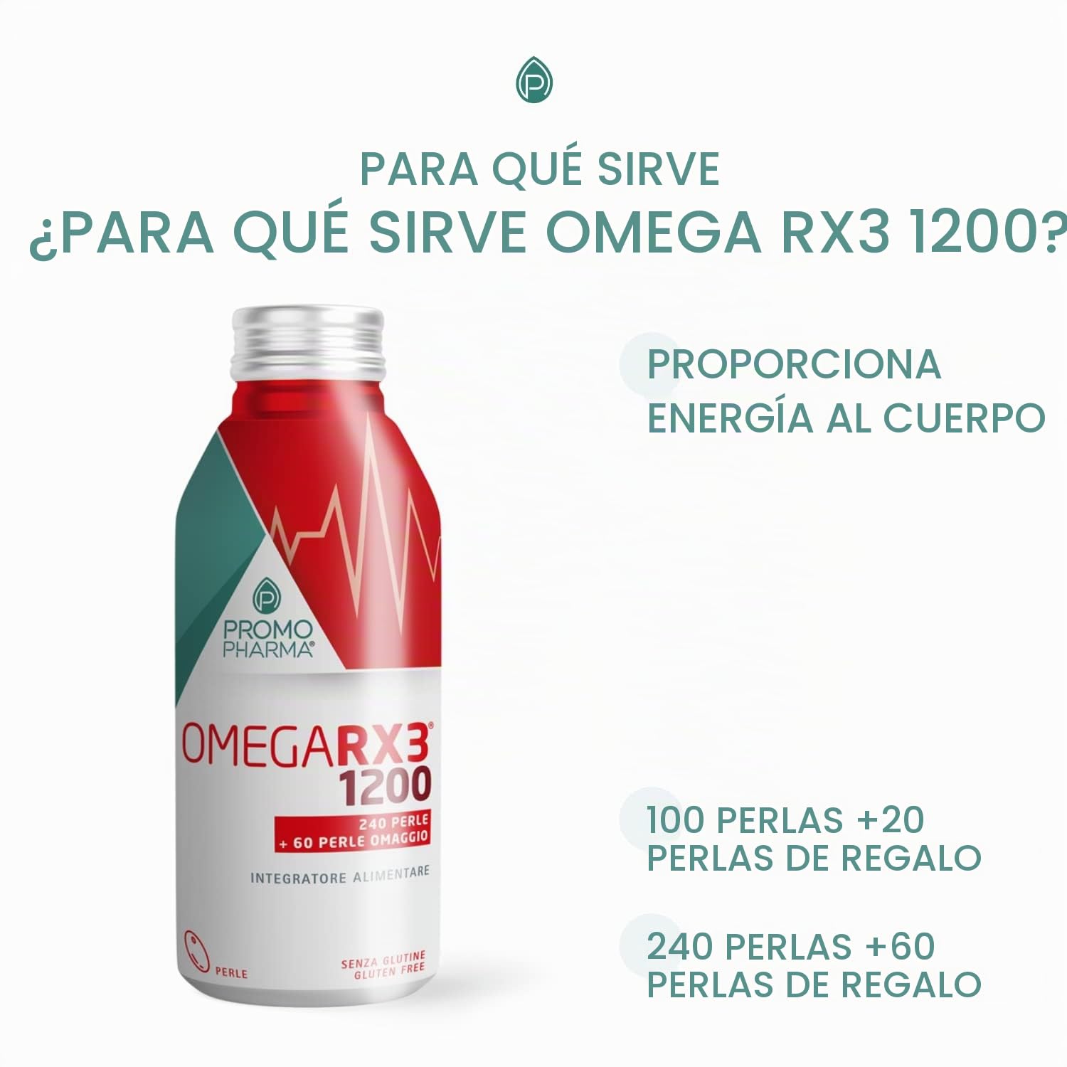 Omega RX3 1200 - Complemento alimenticio - A base de Omega 3 - Aporta energía al organismo - 300 perlas