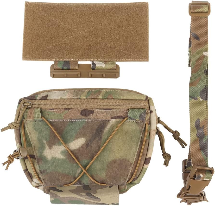 Tactical Vest Sub Abdominal Pouch Dump Drop Pouch Hunting Vest Fanny Pack Quick Release Airsoft Vest Expansion Gear