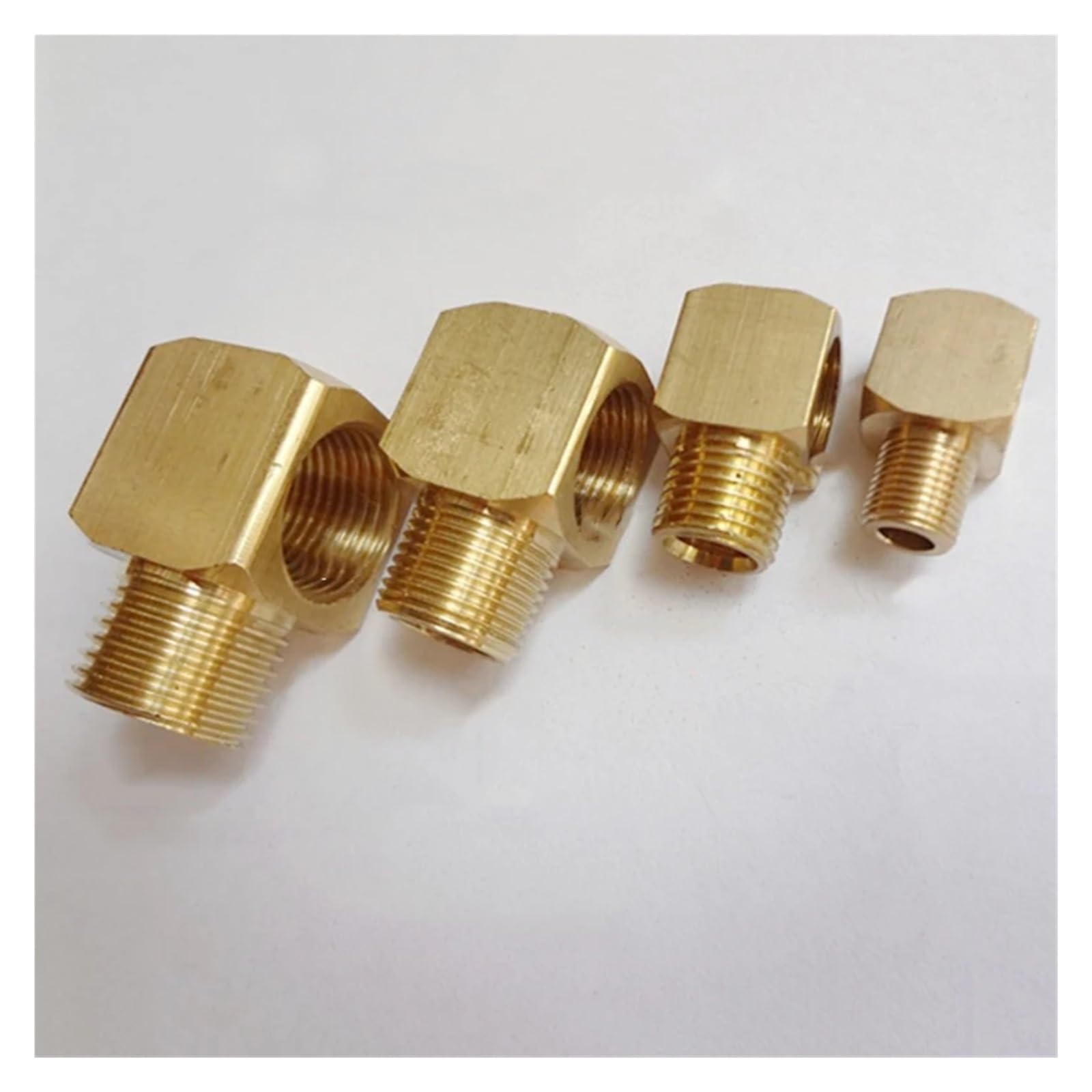 ICXLPMC Hardware 1/8" 1/4" 3/8" 1/2" BSP Male to Female Thread Brass Elbow Pipe Fitting Coupler Connector Pipe Joint(1/4") ICXLPMC