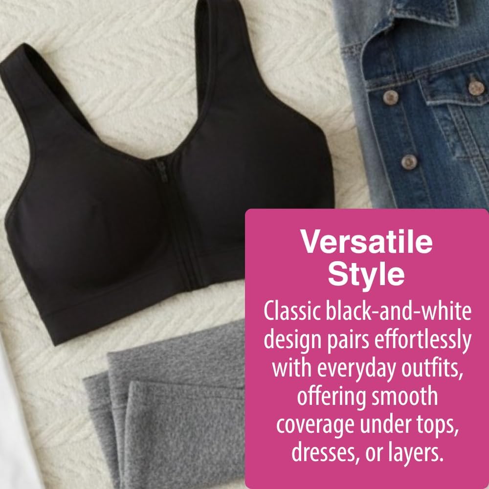 Zip‑Front, Seamless Body‑Sculpting Bra to Lift, Shape, Support, Smooth & Define Curves Under Clothing, 3-Pack - Image 5