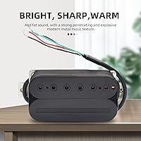 Vista 3 de MAXCHEER Alnico - Guitarra eléctrica de 5 puentes, hoja humbucker/tornillo hexagonal, ajuste de doble bobina, pastilla de guitarra con 4 cables