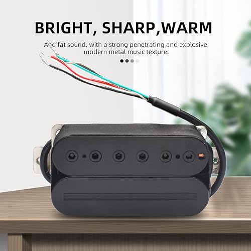 Miniatura 3 de MAXCHEER Alnico - Guitarra eléctrica de 5 puentes, hoja humbuckertornillo hexagonal, ajuste de doble bobina, pastilla de guitarra con 4 cables de