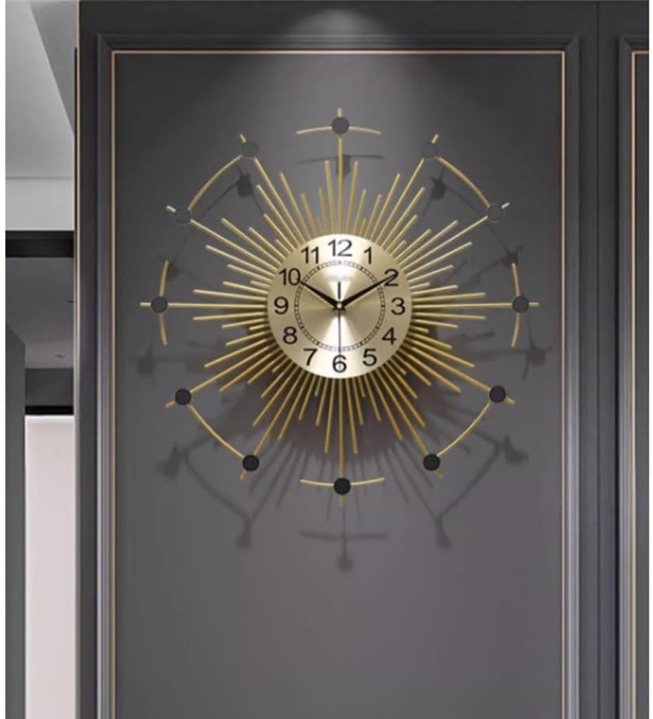 Wall Clock Creative Clock Wall Clock Living Room Fashion Home Decoration Wall Clock Light Luxury Art Wall Clock Clock for Wall(Small)