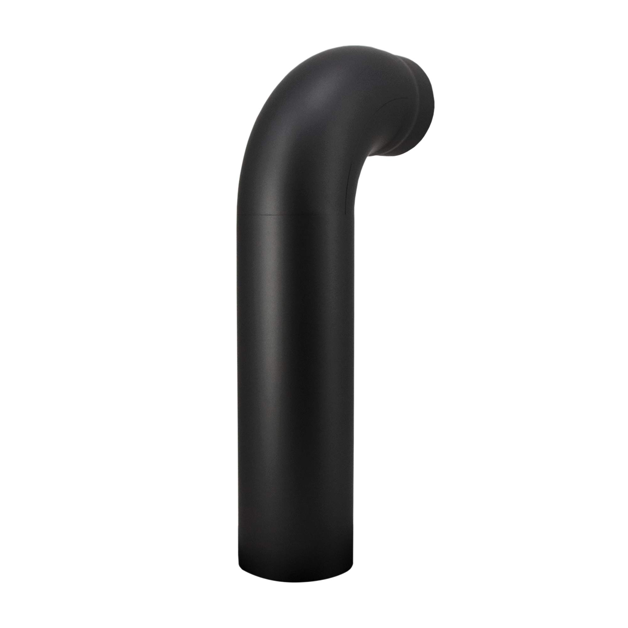 LANZZAS Ofenrohr-Set gezogen kurz 3tlg. (fullform) - im Durchmesser Ø 150 mm - Farbe: schwarz - Rauchrohr-Set mit Drosselklappe und Reinigungsverschluss