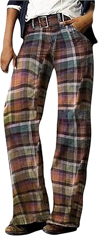 Amazon.com: ESULOMP Pantalones rectos retro casual estampado geométrico  pantalones largos señoras pantalones deportivos pantalones salón pantalones  : Ropa, Zapatos y Joyería