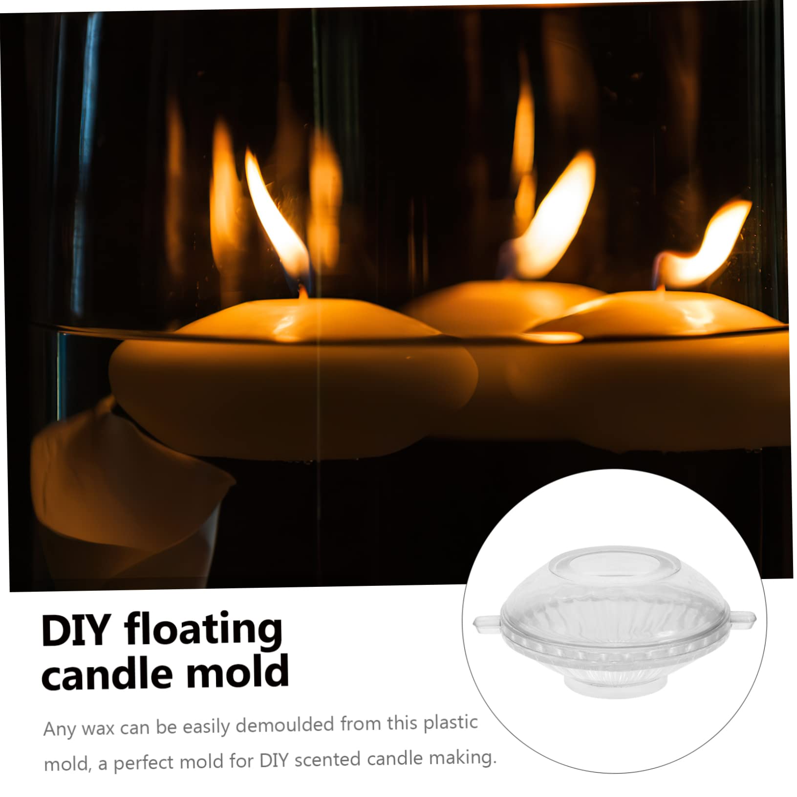 Sewroro Lot De 2 Moules Flottants En Plastique Pour La Fabrication De Bougies Parfumées Sûres Et Réutilisables Pour Les Débutants