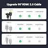 UGREEN HDMI cable 4K angle 1M 90 degree angle plug HDMI angle cable 2.0 18 Gbit/s Ethernet HDR 3D ARC supports, PC, Blue-ray player, Xbox360, PS3, PS4 etc. It is compatible with